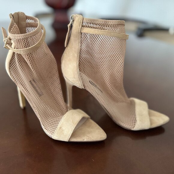 Chic Nine West Beige Mesh Heels – Size 8M –NWOT's - Picture 1 of 7